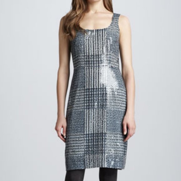 Tory Burch Bristol Sequined Houndstooth Dress - Picture 1 of 13